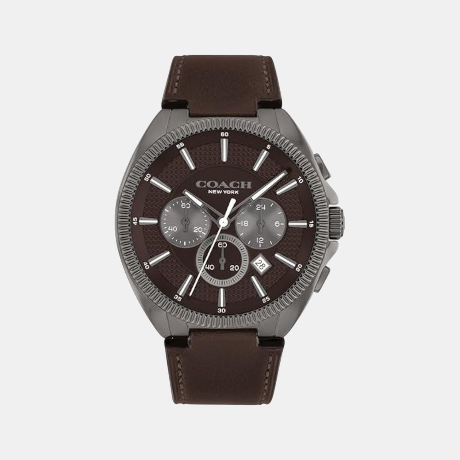 Jackson Men Quartz Brown Dial Chronograph Leather Watch 14602686