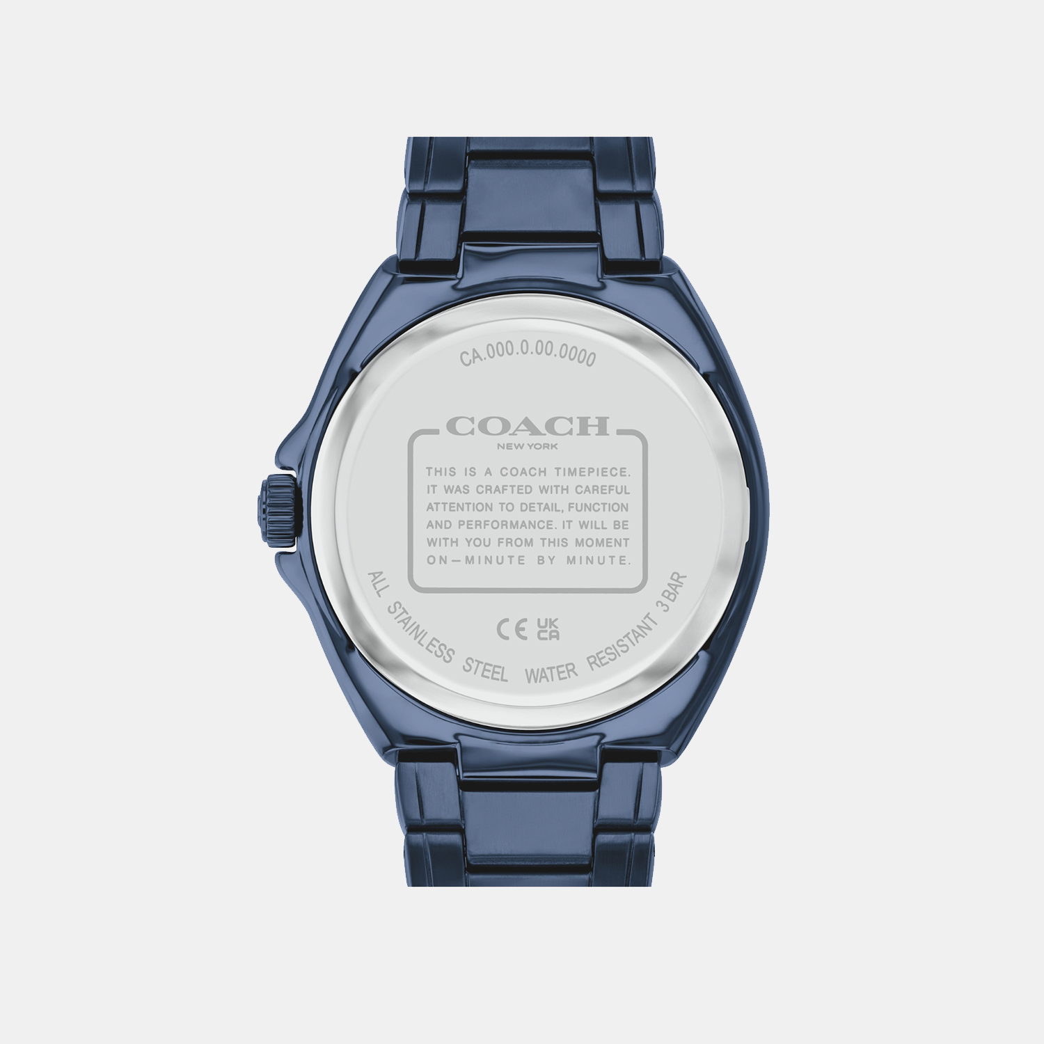 Coach Men Round Blue watch