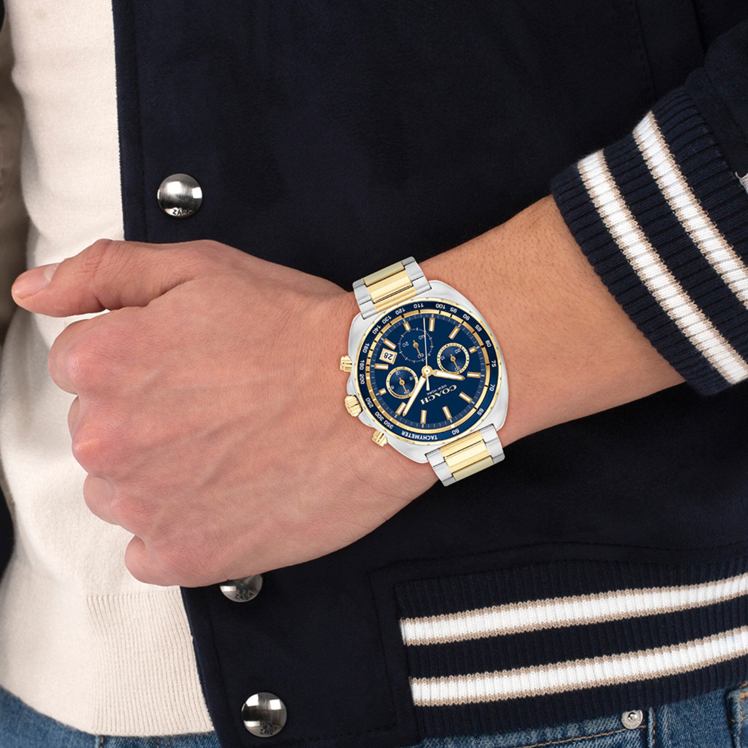 Coach Stainless Steel Tonneau watch