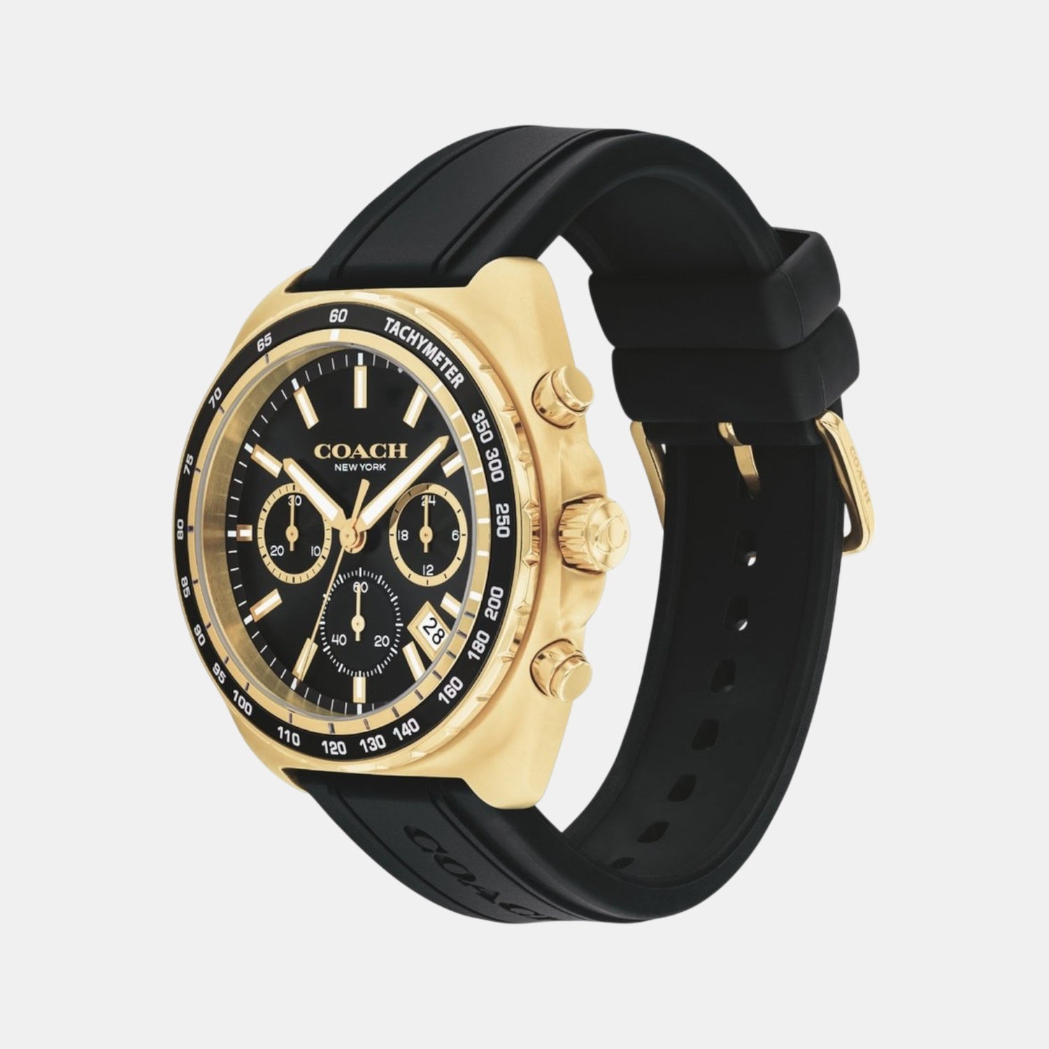 Charter Men Quartz Black Dial Chronograph Silicone Watch 14602708