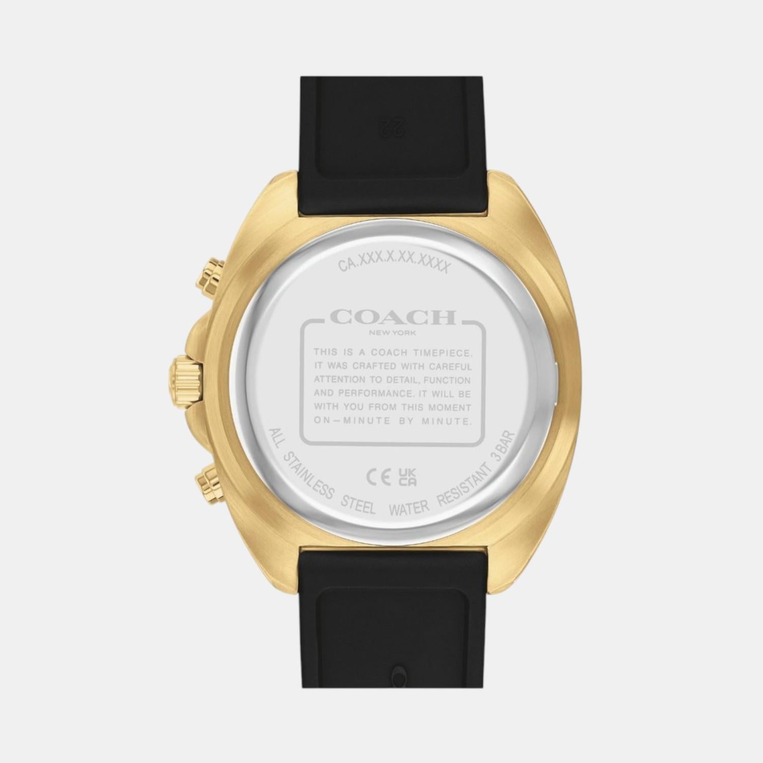 Charter Men Quartz Black Dial Chronograph Silicone Watch 14602708