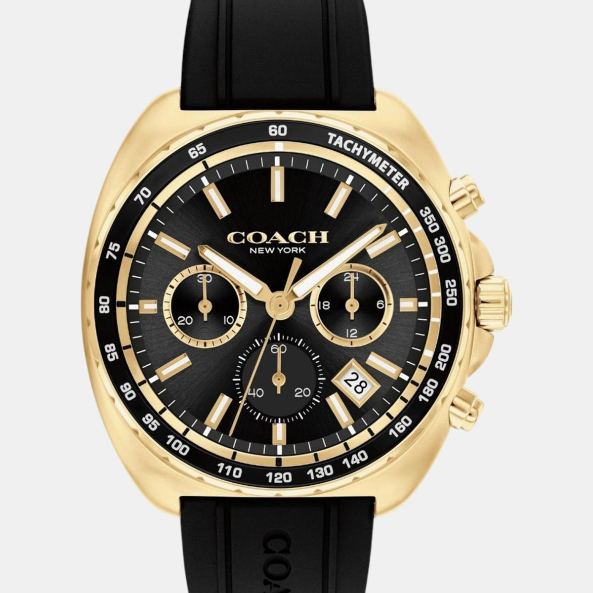 Charter Men Quartz Black Dial Chronograph Silicone Watch 14602708