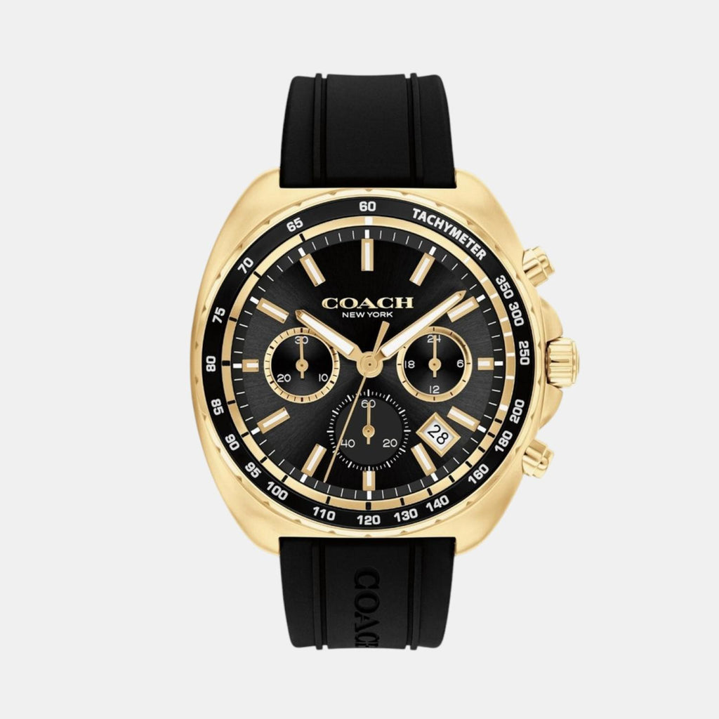 Charter Men Quartz Black Dial Chronograph Silicone Watch 14602708