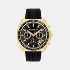 Charter Men Quartz Black Dial Chronograph Silicone Watch 14602708