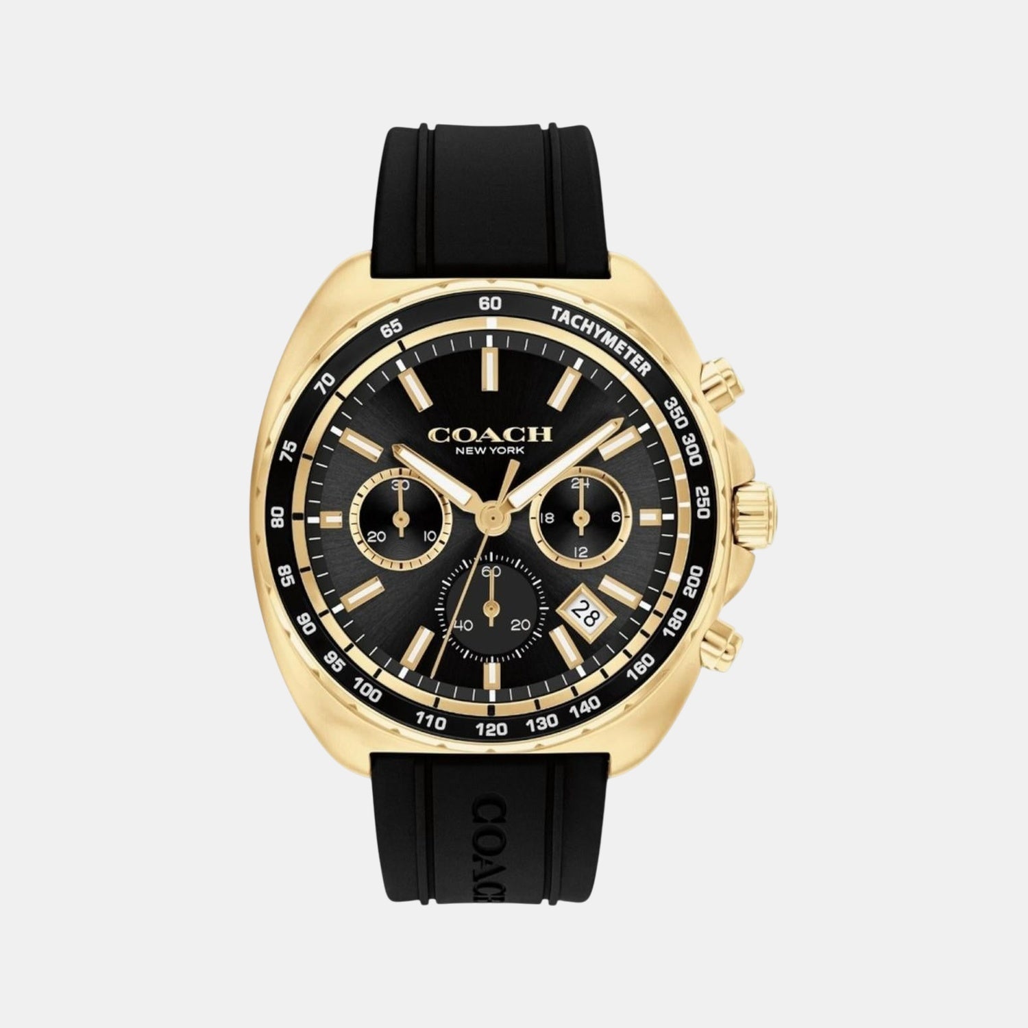 Charter Men Quartz Black Dial Chronograph Silicone Watch 14602708