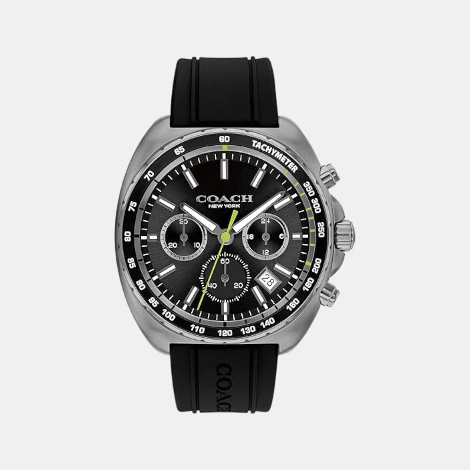 Charter Men Quartz Black Dial Chronograph Leather Watch 14602709