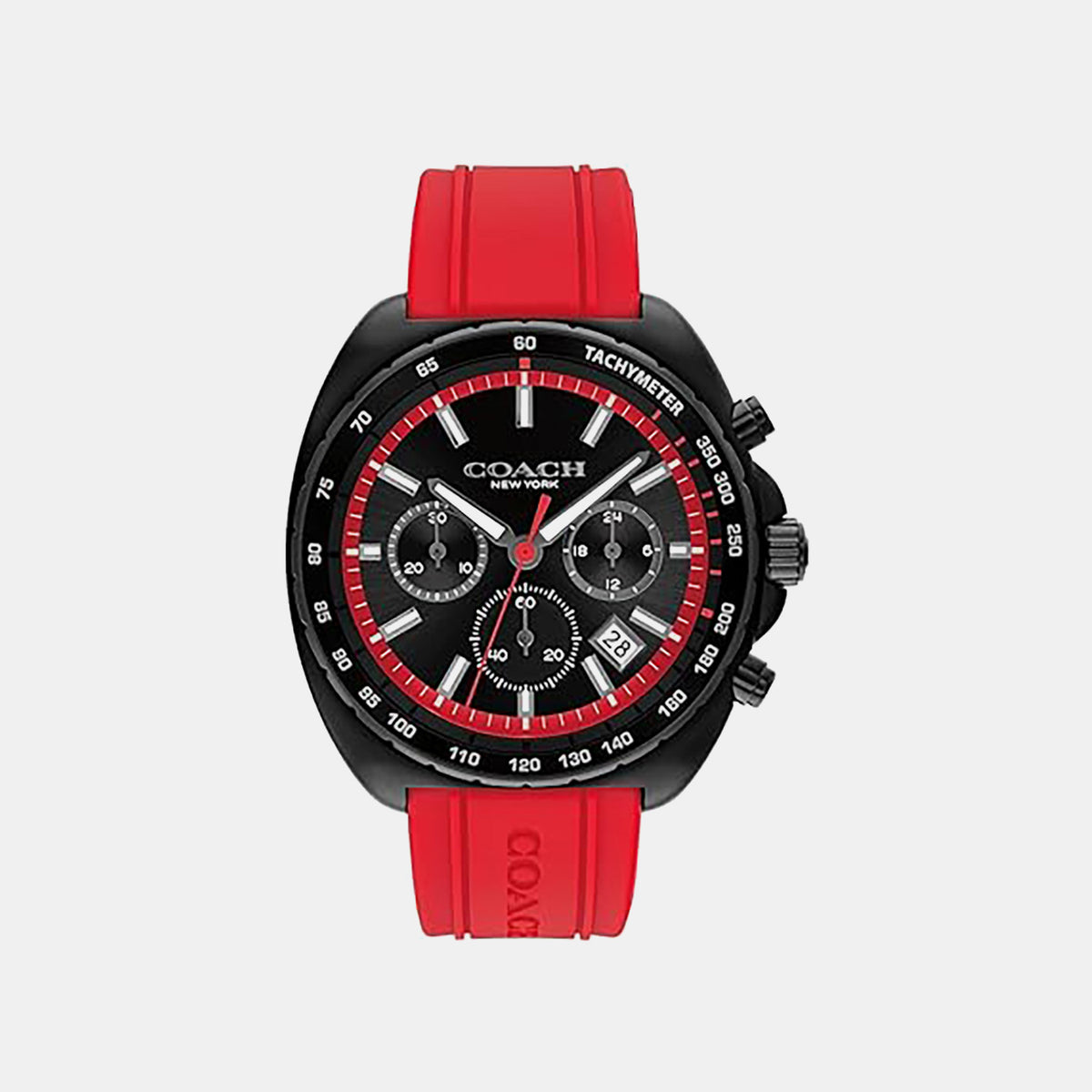 Charter Men Quartz Black Dial Chronograph Silicone Watch 14602710