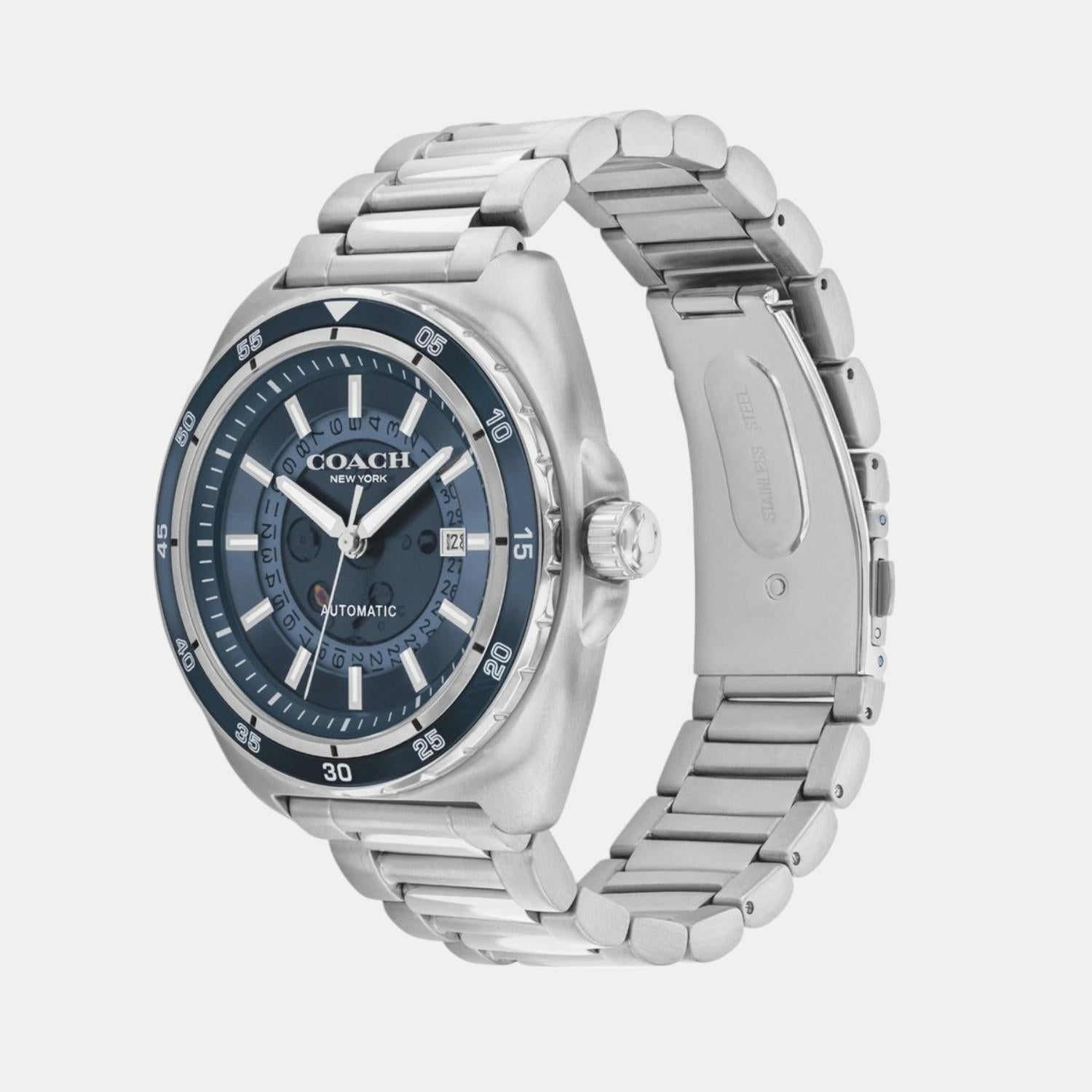 Charter Men Automatic Blue Dial Analog Stainless Steel Watch 14602711