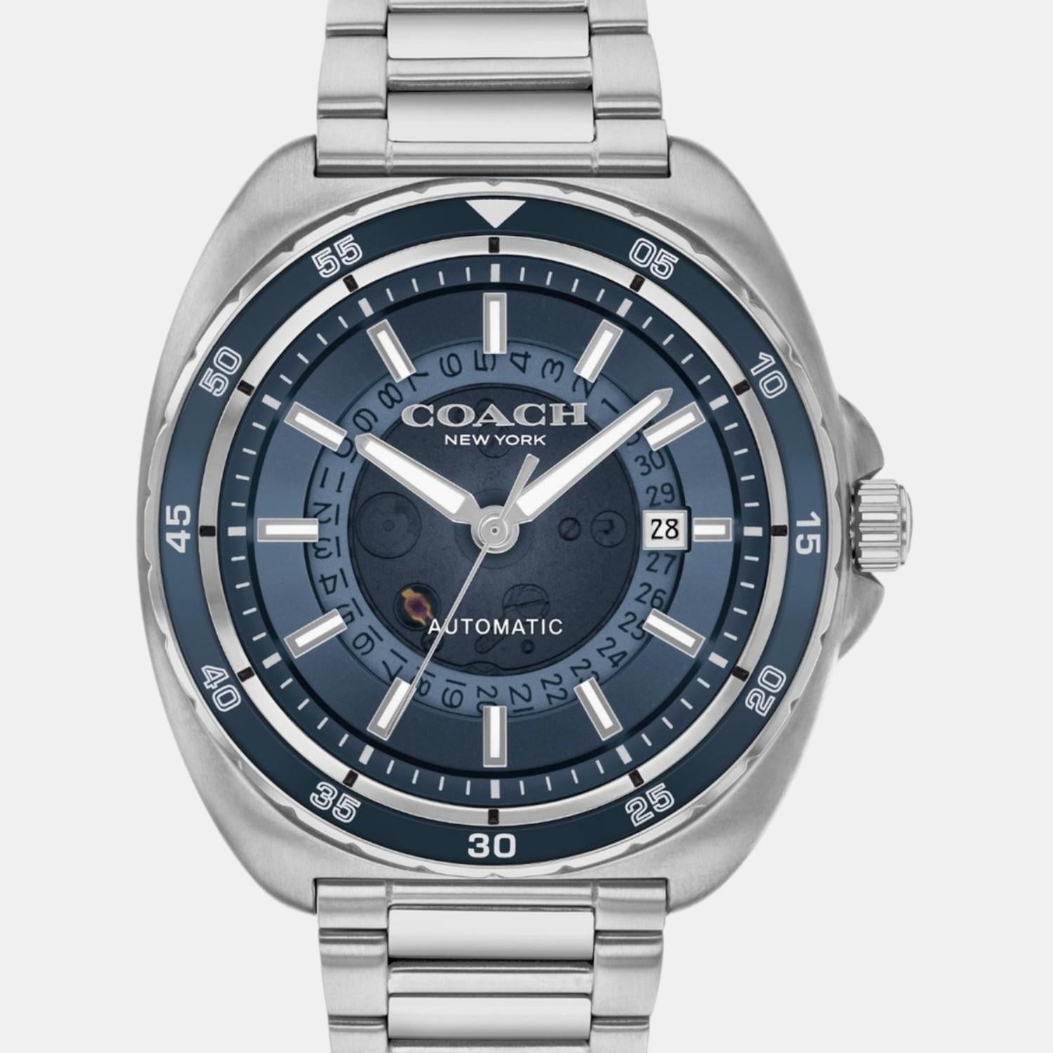 Charter Men Automatic Blue Dial Analog Stainless Steel Watch 14602711