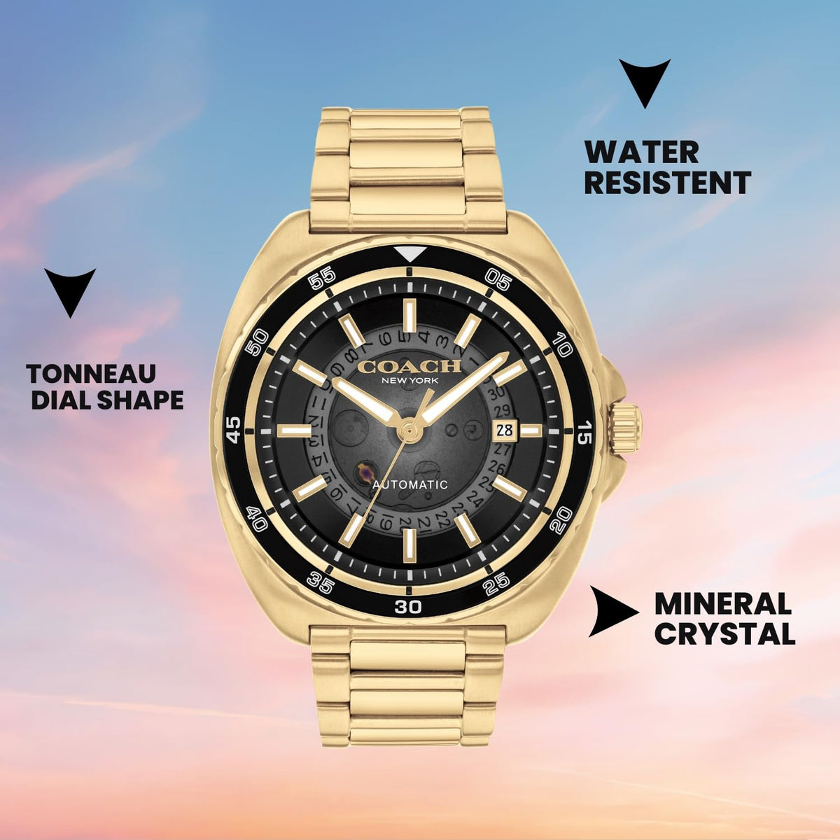 Coach Stainless Steel Black watch