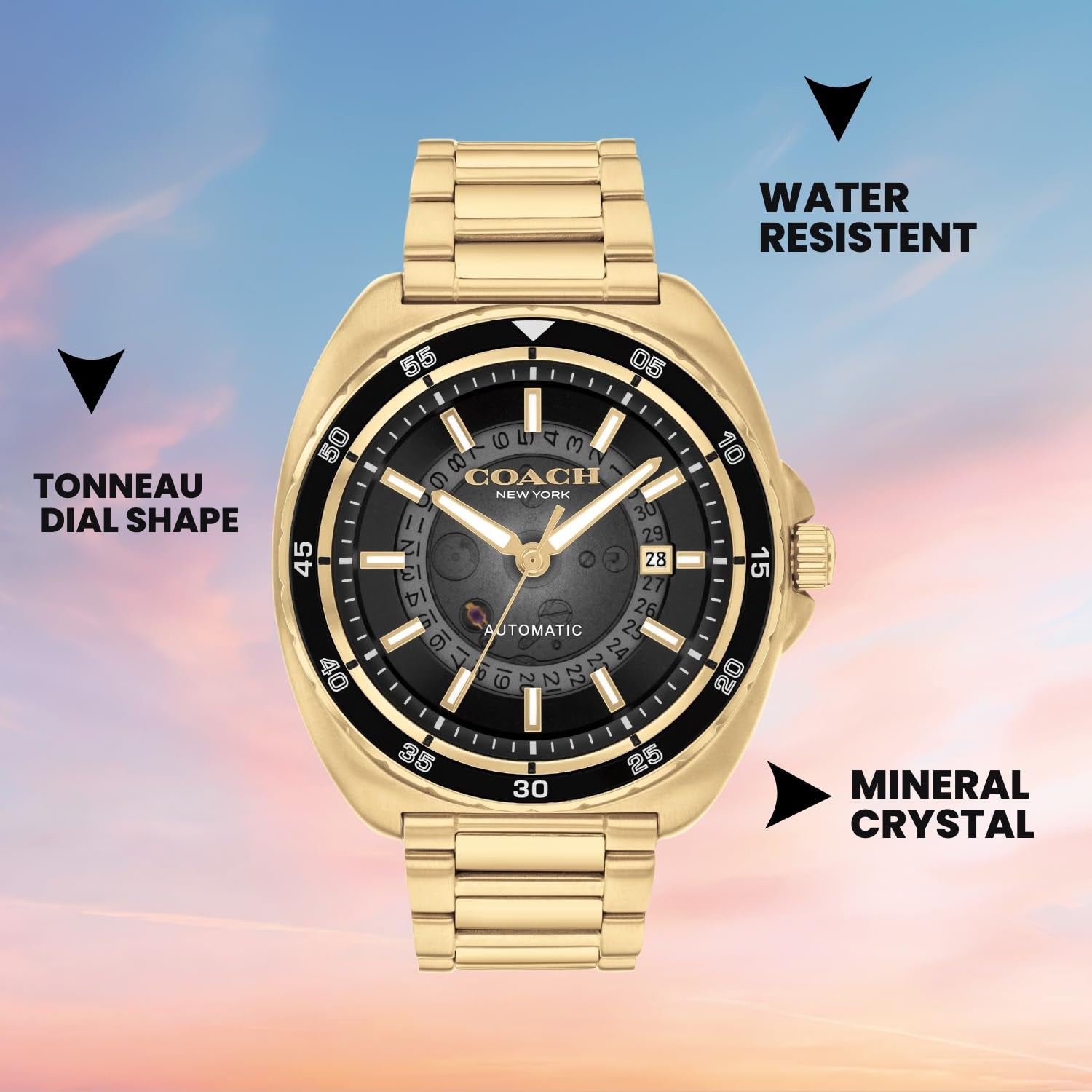 Coach Stainless Steel Black watch