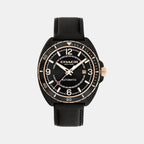 Charter Men Automatic Black Dial Analog Leather Watch 14602734