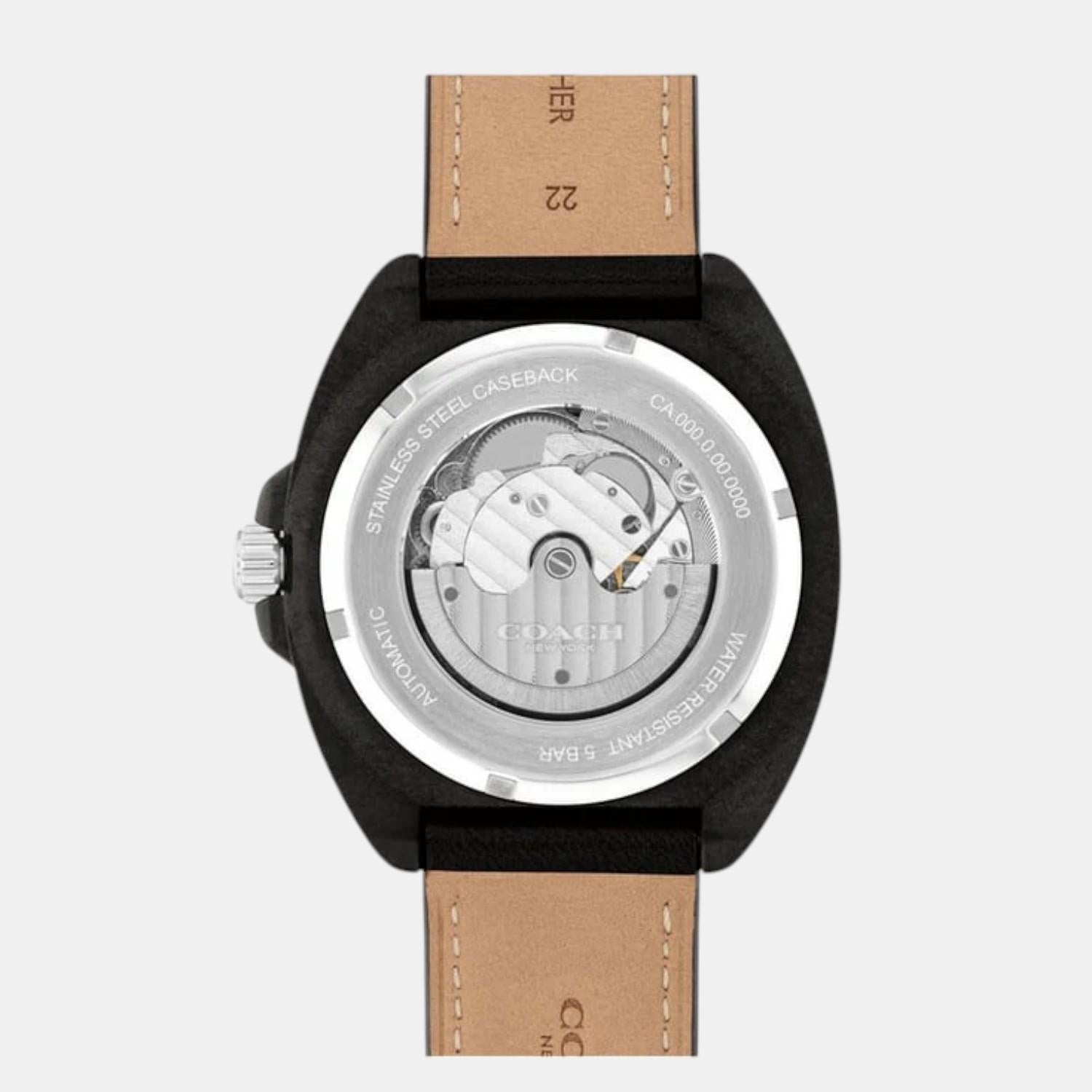 Charter Men Automatic Grey Dial Analog Leather Watch 14602735