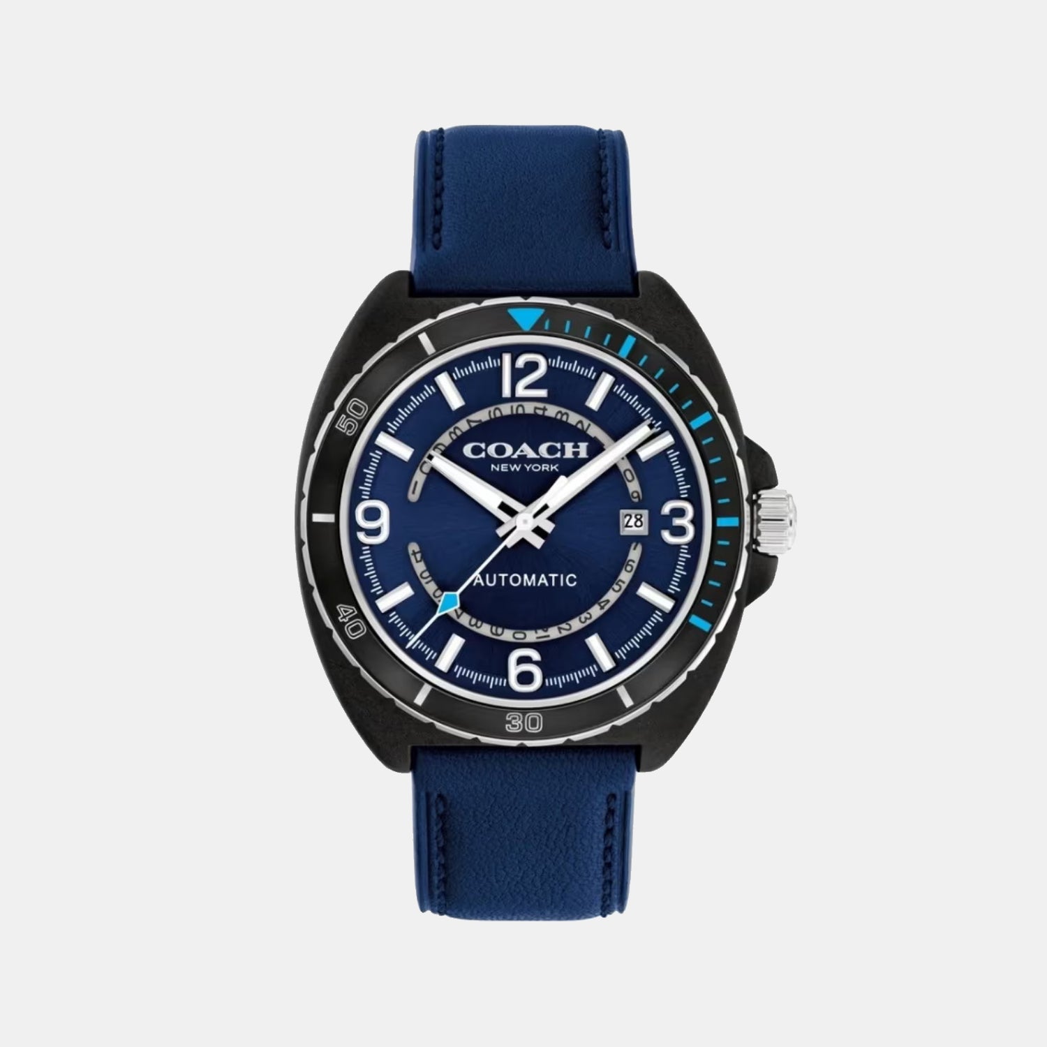 Charter Men Automatic Blue Dial Analog Leather Watch 14602736