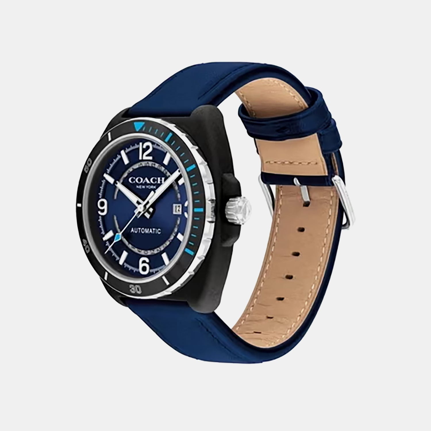 Charter Men Automatic Blue Dial Analog Leather Watch 14602736