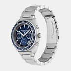Charter Men Quartz Blue Dial Chronograph Stainless Steel Watch 14602737