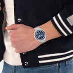 Charter Men Quartz Blue Dial Chronograph Stainless Steel Watch 14602737