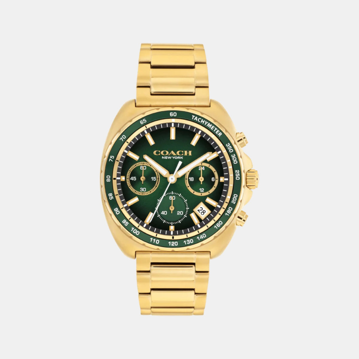 Charter Men Quartz Green Dial Chronograph Stainless Steel Watch 14602738