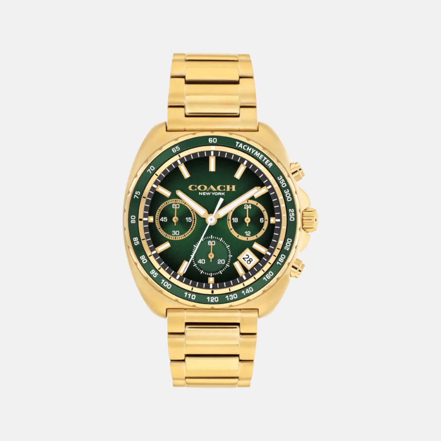 Charter Men Quartz Green Dial Chronograph Stainless Steel Watch 14602738