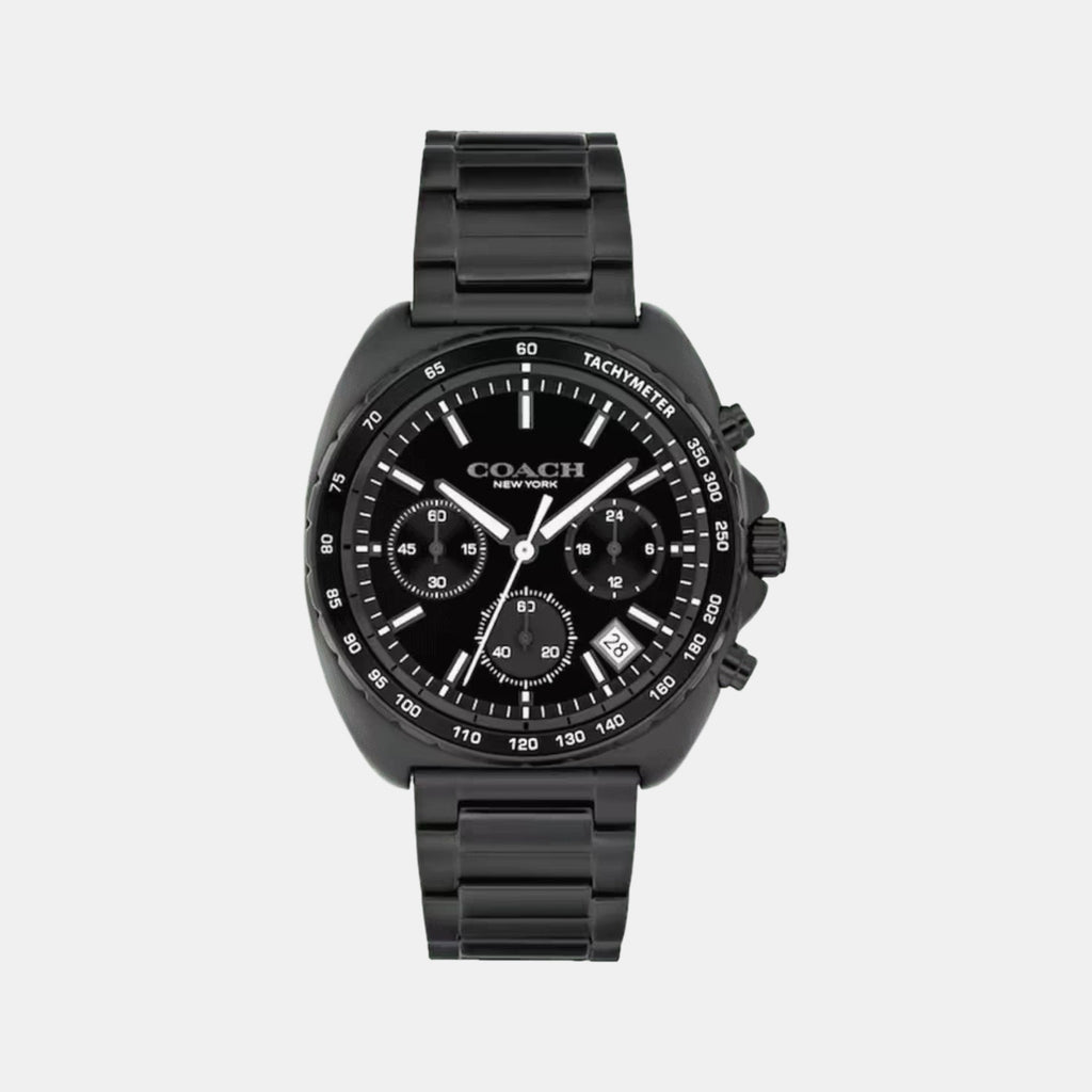 Charter Men Quartz Black Dial Chronograph Stainless Steel Watch 14602739
