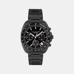 Charter Men Quartz Black Dial Chronograph Stainless Steel Watch 14602739
