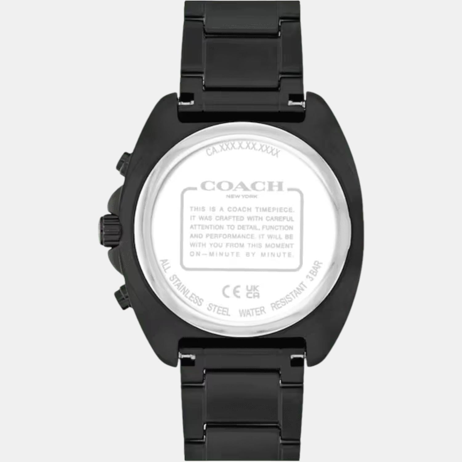 Charter Men Quartz Black Dial Chronograph Stainless Steel Watch 14602739