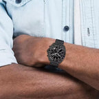 Charter Men Quartz Black Dial Chronograph Stainless Steel Watch 14602739