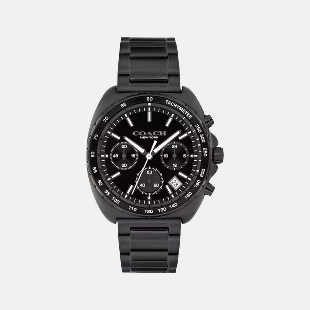 Charter Men Quartz Black Dial Chronograph Stainless Steel Watch 14602739