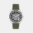 Charter Men Quartz Grey Dial Chronograph Leather Watch 14602742