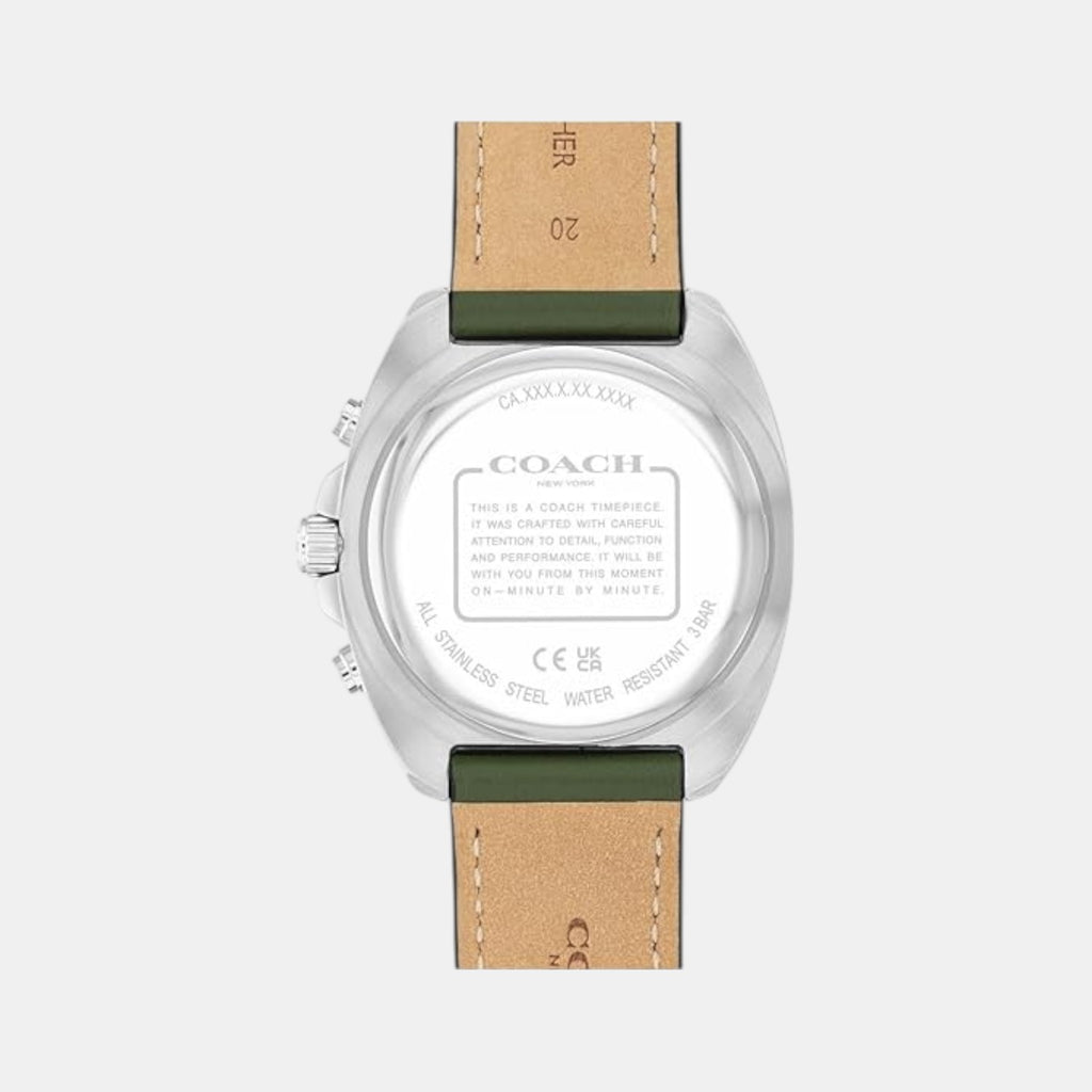 Charter Men Quartz Grey Dial Chronograph Leather Watch 14602742