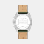 Charter Men Quartz Grey Dial Chronograph Leather Watch 14602742