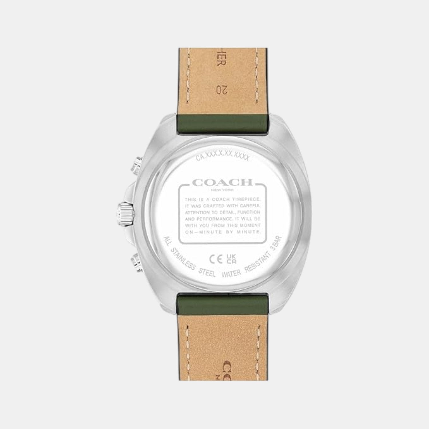 Charter Men Quartz Grey Dial Chronograph Leather Watch 14602742