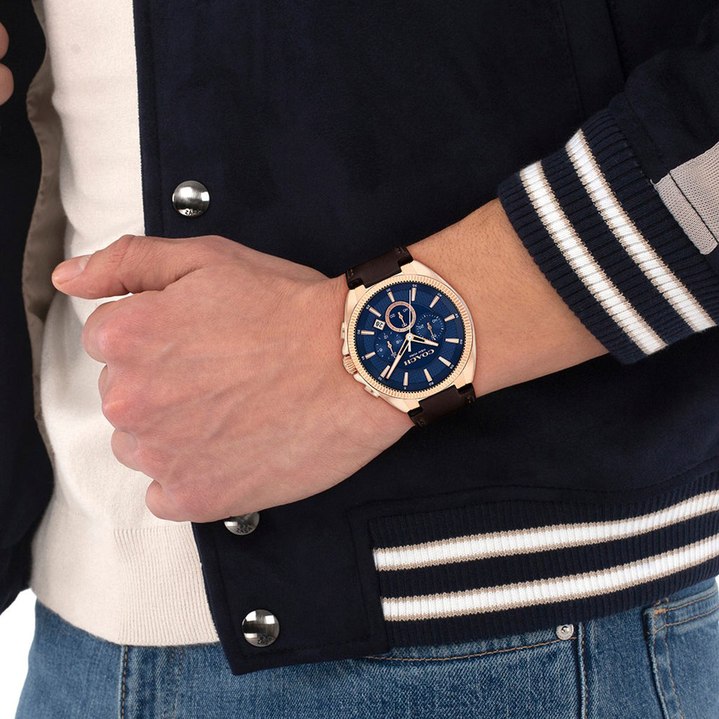 Jackson Men Quartz Blue Dial Chronograph Stainless Steel Watch 14602745