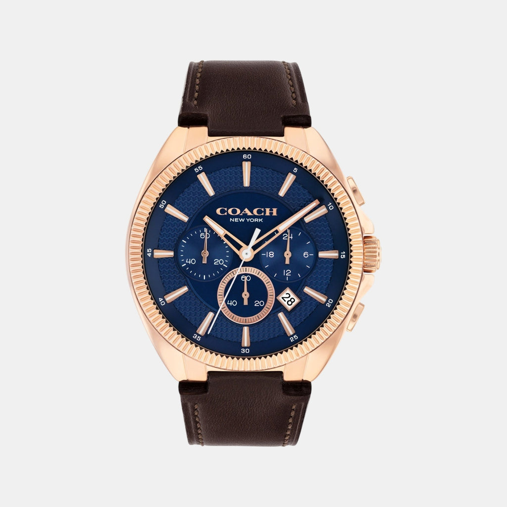 Jackson Men Quartz Navy Dial Chronograph Calf Watch 14602745