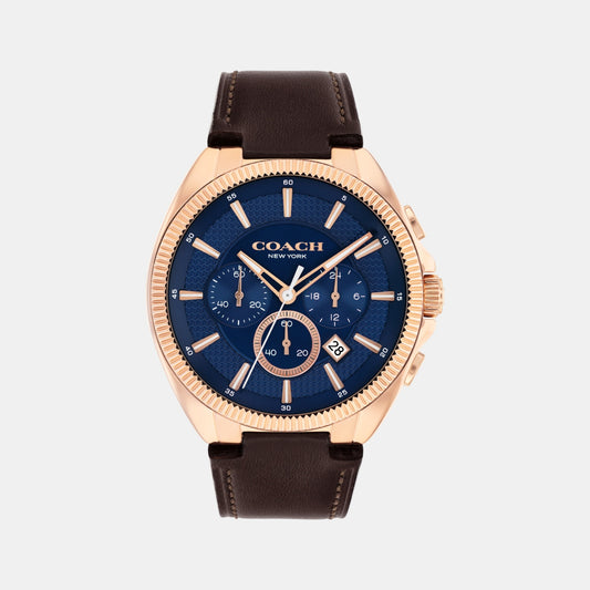 Jackson Men Quartz Navy Dial Chronograph Calf Watch 14602745