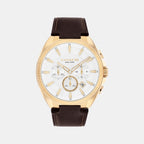 Jackson Men Quartz Silver White Dial Chronograph Calf Watch 14602746