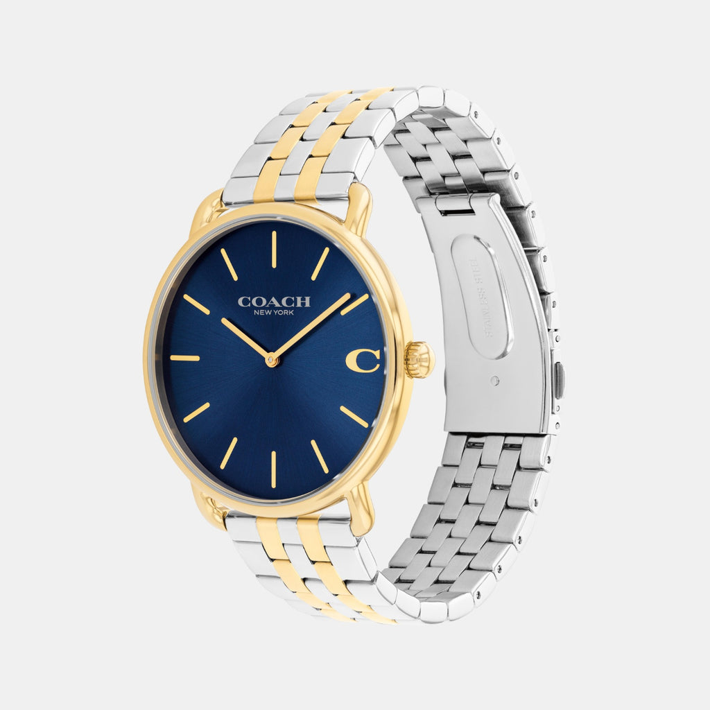 Elliot Men Quartz Blue Dial Analog Stainless Steel Watch 14602748