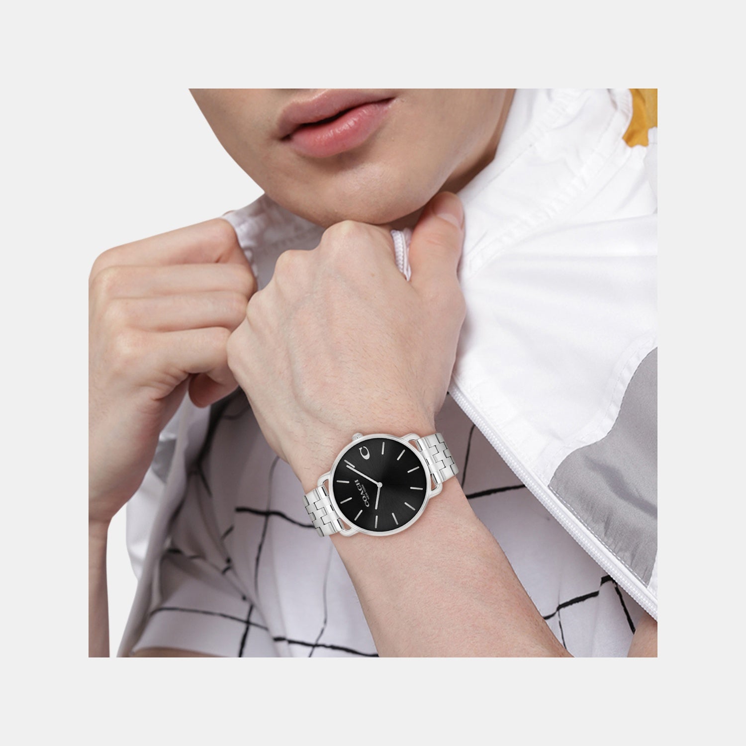 Elliot Men Quartz Black Dial Analog Stainless Steel Watch 14602750