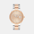 Oliver Men Quartz Rose Gold Dial Analog Stainless Steel Watch 14602752