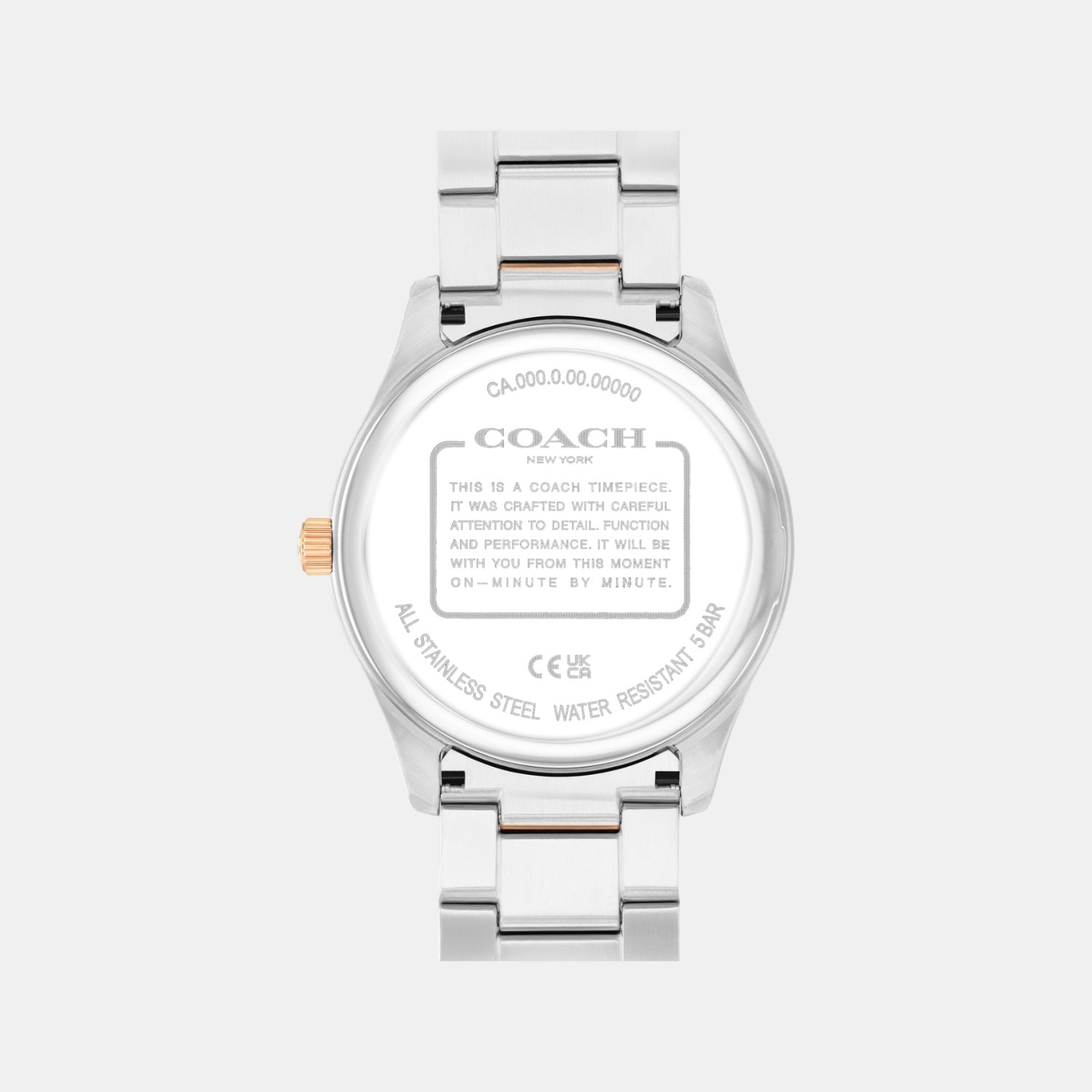 Oliver Men Quartz Rose Gold Dial Analog Stainless Steel Watch 14602752