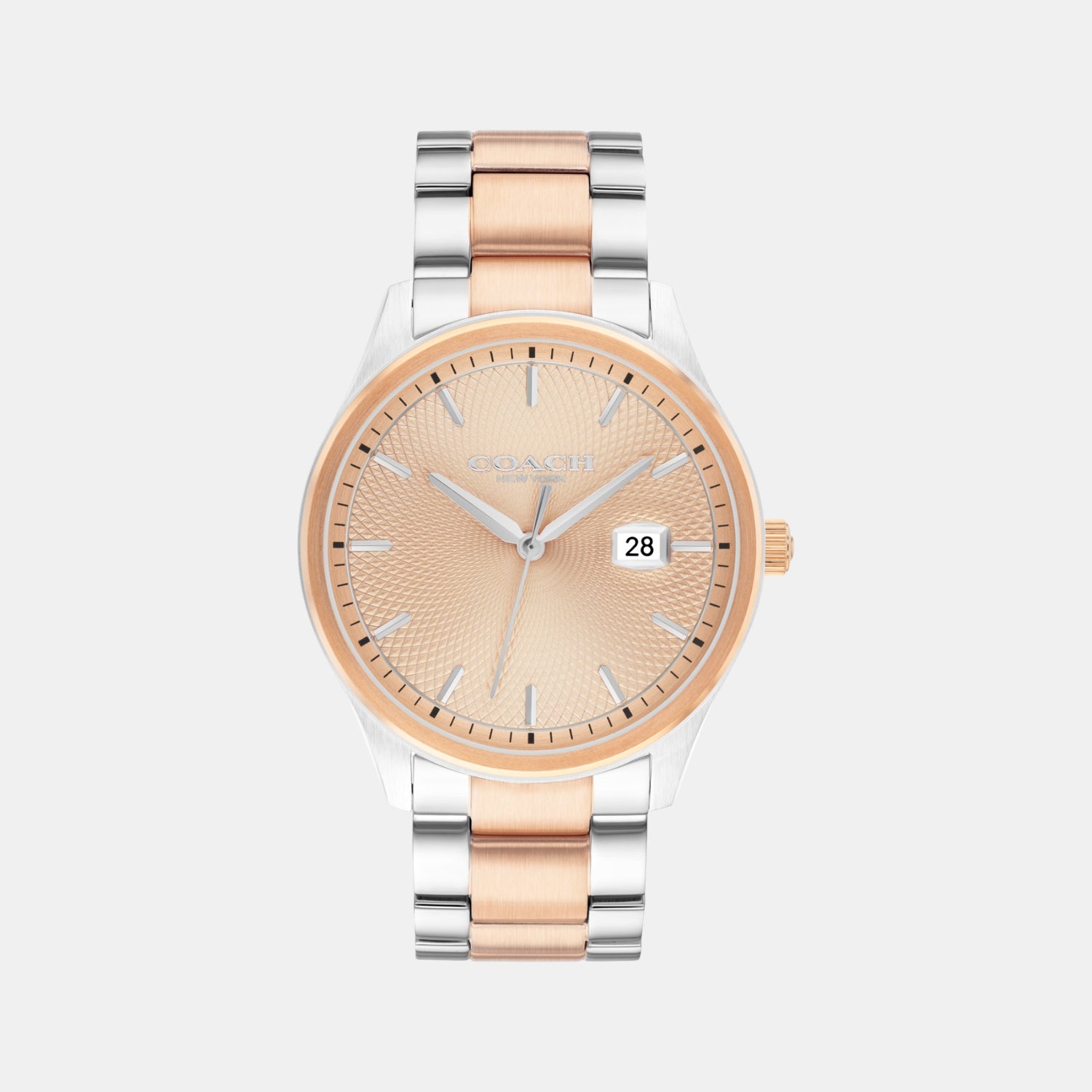 Oliver Men Quartz Rose Gold Dial Analog Stainless Steel Watch 14602752