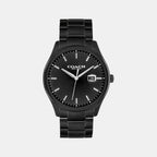 Oliver Men Quartz Black Dial Analog Stainless Steel Watch 14602754