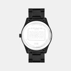Oliver Men Quartz Black Dial Analog Stainless Steel Watch 14602754