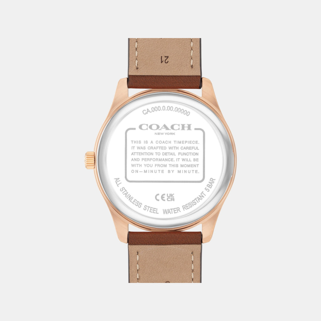 Oliver Men Quartz Blue Dial Analog Calf Watch 14602755