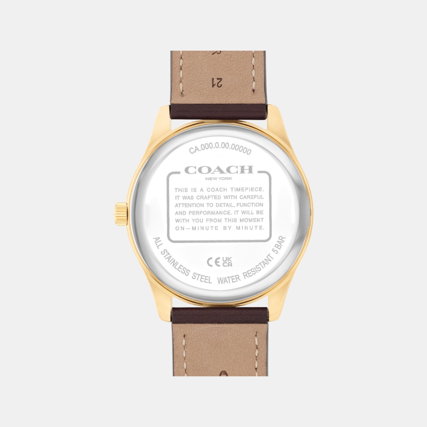 Oliver Men Quartz Silver White Dial Analog Calf Watch 14602756