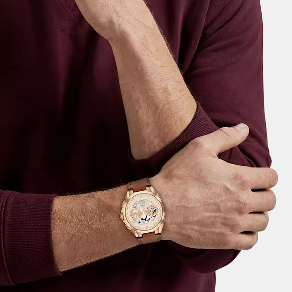Jackson Men Quartz Cream Dial Analog Watch 14602772