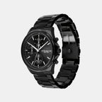 Men Quartz Black Dial Chronograph Stainless Steel Watch 14602778
