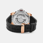 Era Men Automatic Silver Dial Analog Leather Watch 147-L10306