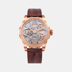 Era Men Automatic Silver Dial Analog Leather Watch 147-L30308