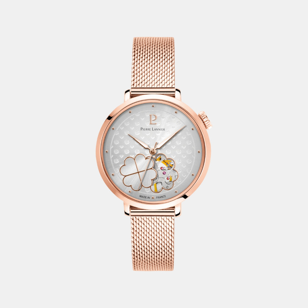 Esperance Women Automatic Silver Dial Analog Mesh Watch 147K928